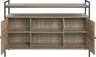 IGEMAN 43 to 60 in Industrial Baina Wooden TV Stand TV Console with Multi-Storage TV Cabinet Entertainment Center