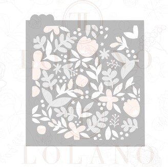 3 Piece Floral Cookie Stencil Set