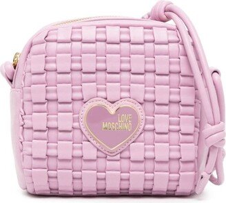 Logo-Plaque Quilted Cross-Body Bag-AA