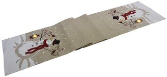 Snowman Lantern Light up Christmas Table Runner