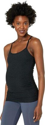 Maternity Spacedye Slim Racerback Tank (Darkest Night) Women's Clothing