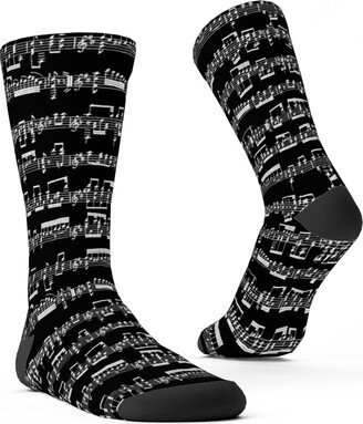 Socks: Sheet Music Custom Socks, Black