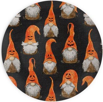 Plates: Jack-O-Lantern Pumpkin Gnomes Plates, 10X10, Orange