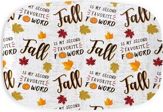 Serving Platters: Fall Is My 2Nd Favorite F Word - Multi Serving Platter, Multicolor