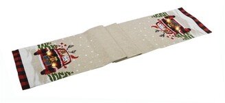 Snowy Car By Santa Light up Christmas Table Runner