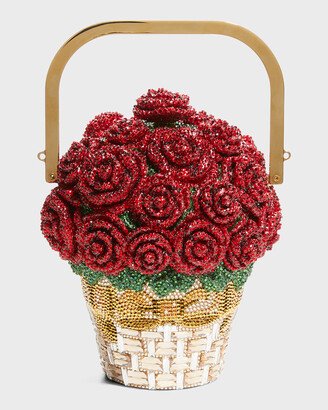 Basket of Roses Crystal Clutch Bag