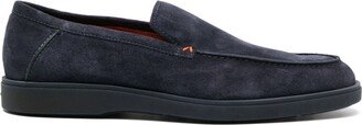 Suede Round-Toe Loafers