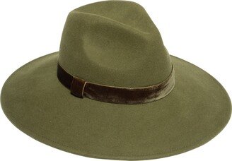 Emmanuelle Wide Brim Wool Fedora