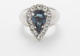 Princess Pear-cut Crystal Halo Ring