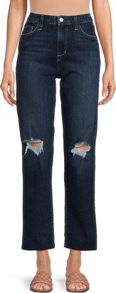 The Niki Mid Rise Distressed Jeans