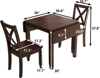 5-Piece Industrial Wooden Dining Set