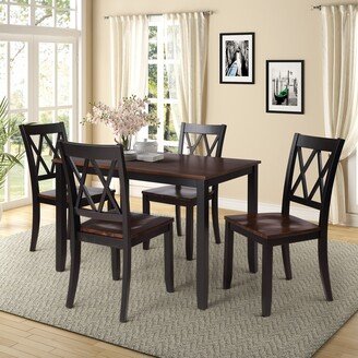5-Piece Dining Table Set Home Kitchen Table