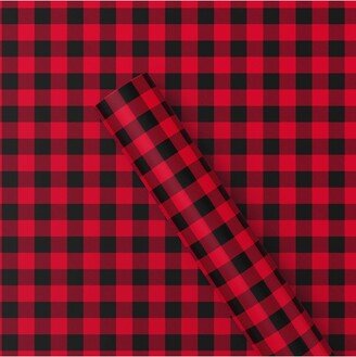 220 sq ft Buffalo Plaid Christmas Gift Wrap Red/Black - Wondershop™