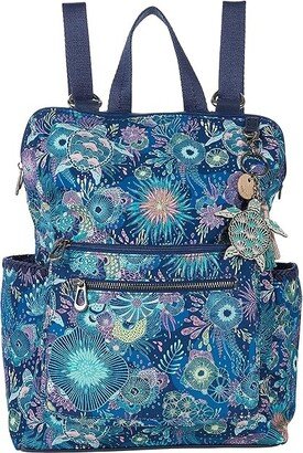 Eco-Twill Loyola Convertible Backpack (Royal Blue Seascape) Backpack Bags