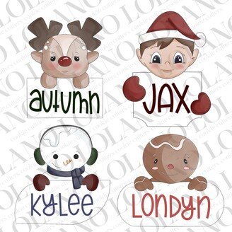 Christmas Name Plaque Cookie Cutters