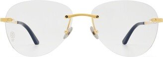 Round Rimless Glasses