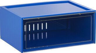 The Large Side Profile Drop-Front Shoe Box Blue