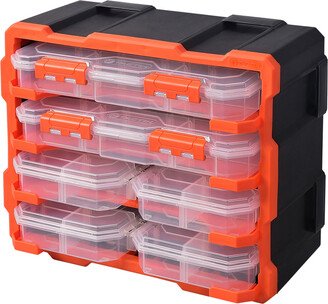 TACTIX Divided Parts Box Tower Black/Orange