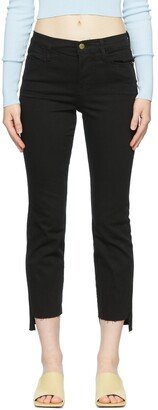 Black 'Le High Straight' Jeans