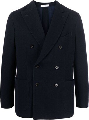 Double-Breasted Buttoned Blazer