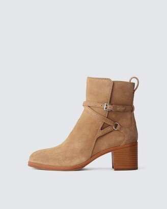 Hazel Buckle Boot- Suede Chelsea Boot