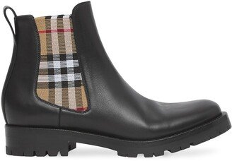 Chelsea check-panel boots