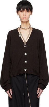 Brown Cropped Cardigan-AA