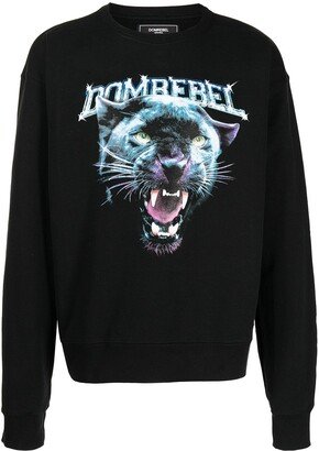 Panther logo-print sweatshirt