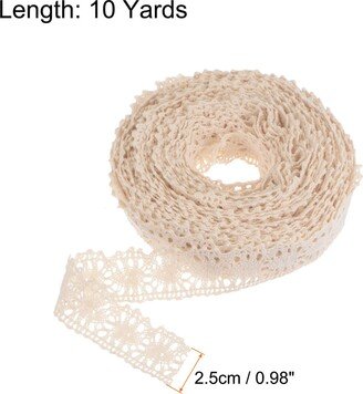 Unique Bargains Lace Ribbon Beige Hollow Cotton Lace for Scrapbooking Clothes Fabric Wedding