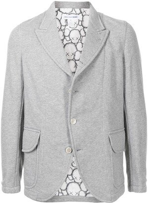 Single-Breasted Cotton Blazer-AI