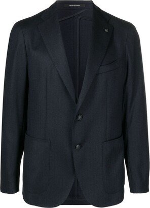 Single-Breasted Wool-Cashmere Blazer-AB