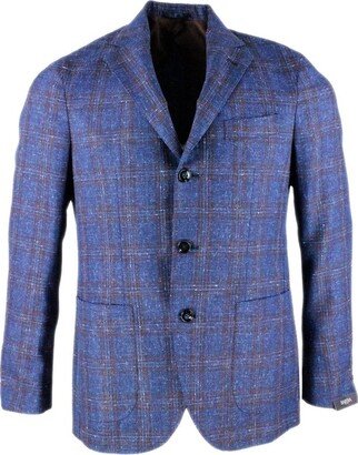 Barba Napoli Single-Breasted Checked Blazer