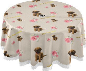 Custom Round Tablecloths, Circle Table Covers, Photo Personalized Your Own Tablecloth Outdoor