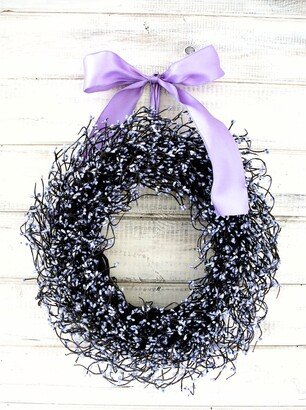 Spring Wreath-Purple Wreath-Cottage Decor-Lavender Door Wreath-Modern Wreath - Boho Wedding Wreath-Gift For Mom-Boho Decor