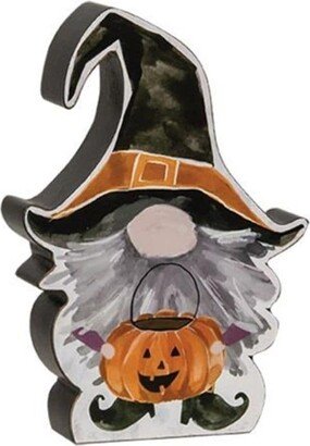 Trick or Treat Witch Gnome Chunky Sitter - H- 7.00 in. W - 1.00 in. L - 5.00 in.