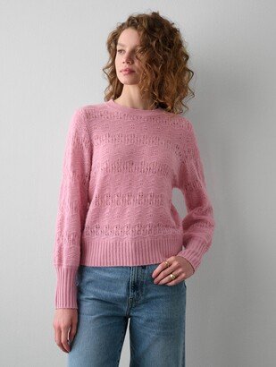 Cashmere Lace Stitch Crewneck