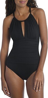 Ruched Cutout One Piece Swimsuit