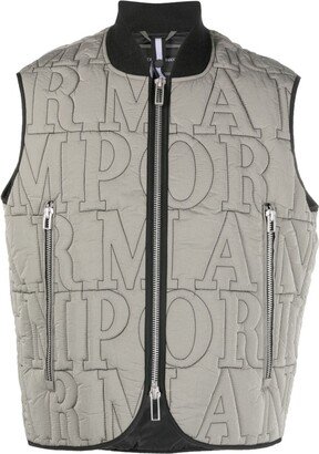 All-Over Embossed-Logo Gilet