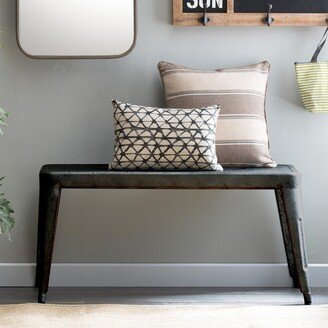 Farmhouse Metal Entryway Bench