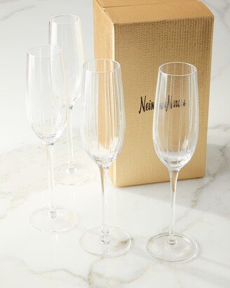 Cut Champagne Flutes, Set of 4