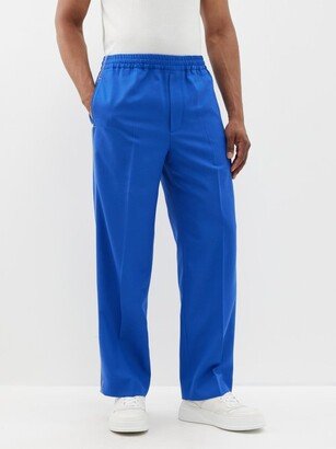 Logo-appliqué Wool-blend Track Pants