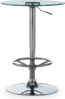 Keelan Adjustable Bar Height Pub Table Chrome - Powell