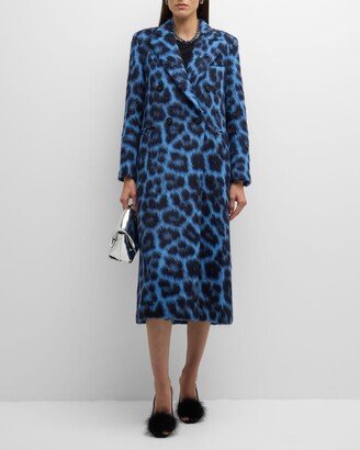 London Leopardo Wool-Blend Peacoat-AA