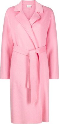 Wool-Cashmere Blend Wrap Coat-AB