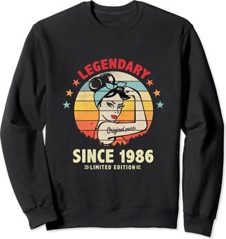 LUCKYSTAR EXPRESS 38th Birthday Women Men Legendary Since 1986 38 Year Old Sweatshirt