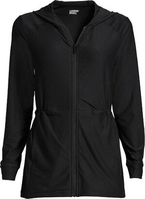 Land' End Women' Petite Soft Performance Full Zip Hoodie - Small - Black