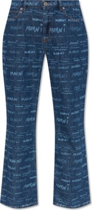 Jeans With Logo - Blue-AB
