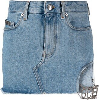 Cut-Out Denim Skirt