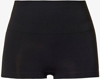 Womens Very Black EcoCare High-rise Stretch-woven Boxer Briefs