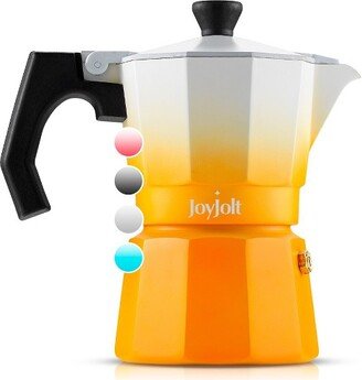 Italian Moka Pot 3 Cup Stovetop Espresso Maker Aluminum Coffee Percolator Coffee Pot - Orange